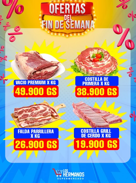 Muestra de ofertas de carnes de Los Hermanos